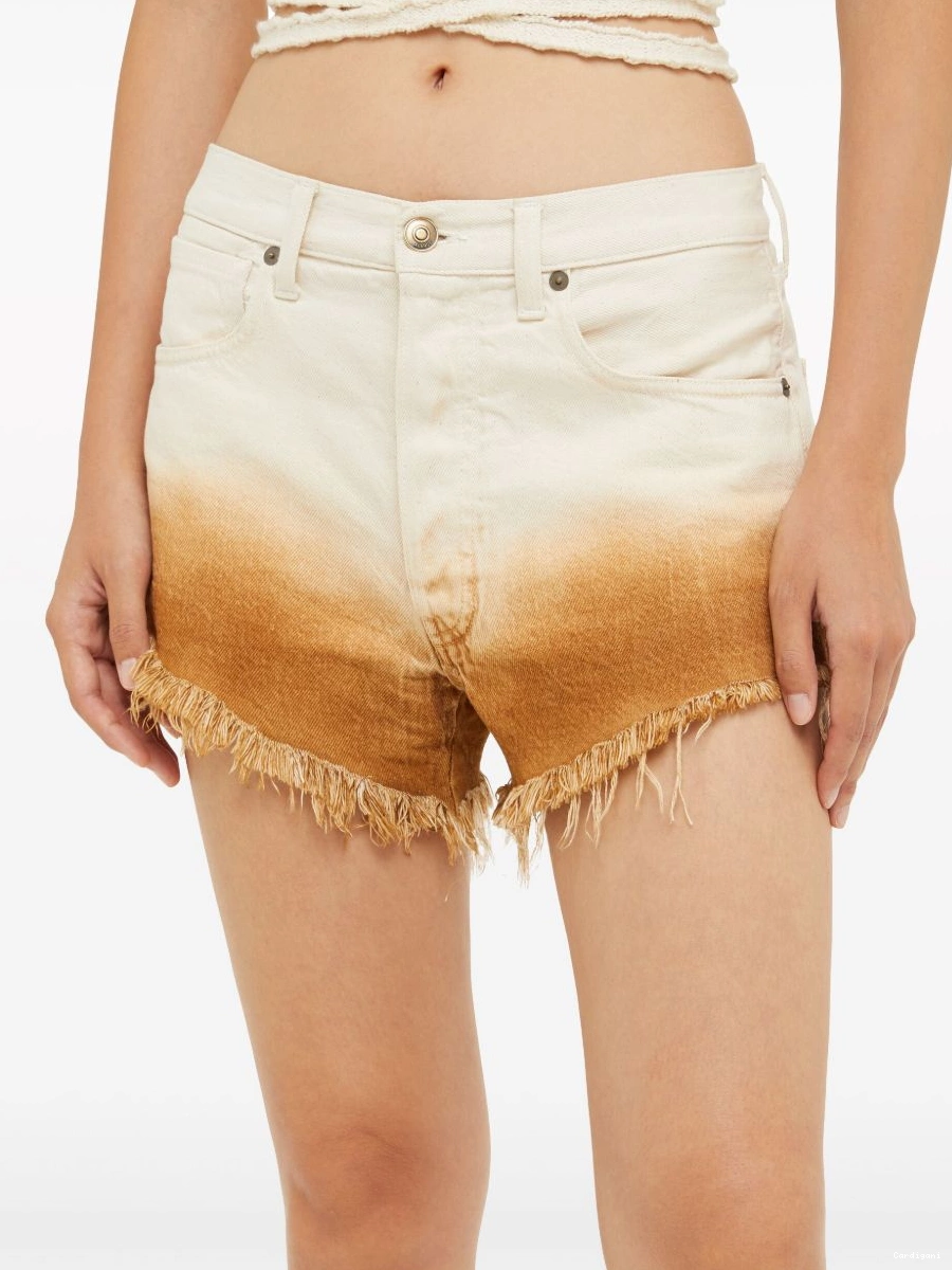 Affordable Women gradient denim Alanui Bright shorts Hues 0418